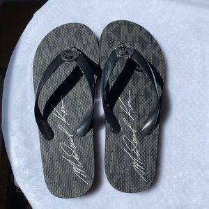 Michael Kors Black Flip Flops